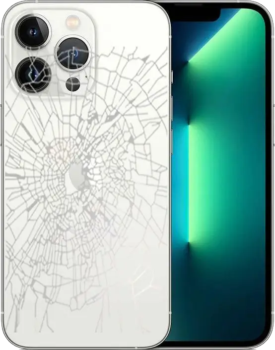 iPhone with a cracked screen
