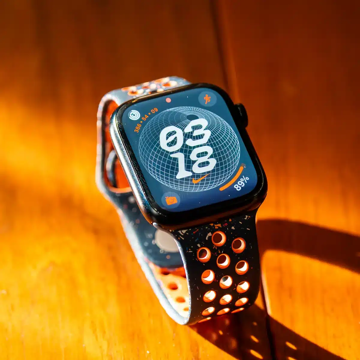 Apple Watch on a wooden table