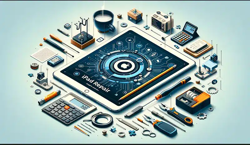 Technician receiving a broken phone from a customer